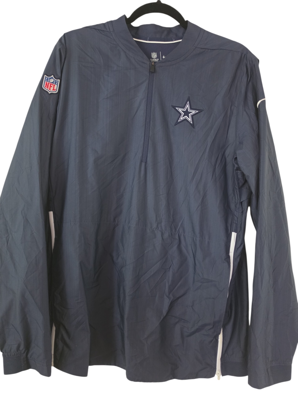 NFL Dallas Cowboys Navy Windbreaker Half-Zip Pullover